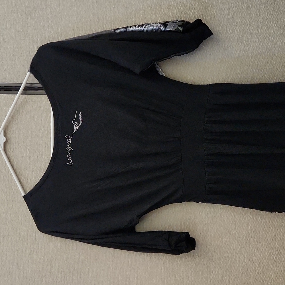 Desigual Black and Gray Patchwork Graphic Dress - Picture 7 of 16